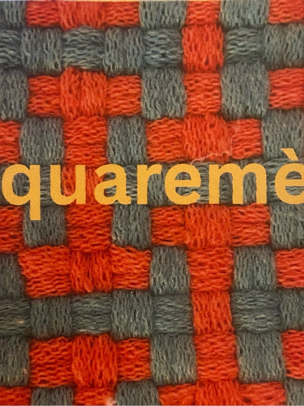 Handcrafted Red and Gray Woven Pot Holder